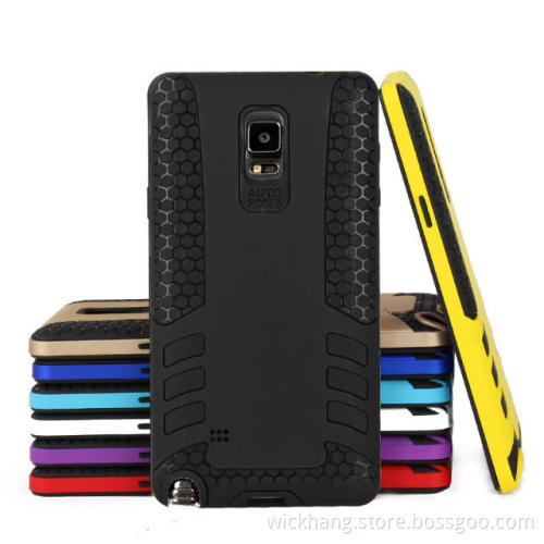 Rocket Design Dual Hybrid PC Hard Rubber Soft Case for Samsung Galaxy Note 4